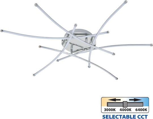 Vivalux Ceiling Mount Light 80cm Silver with Integrated LED