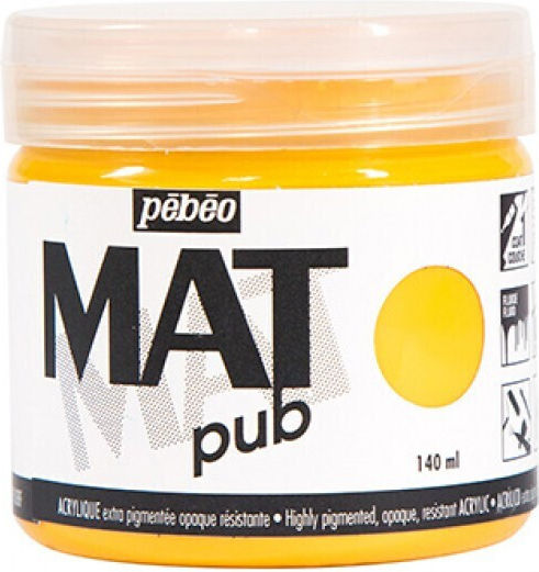Acrylfarben E.f Pebeo Mat Pub 140ml Golden Gelbe Farbe