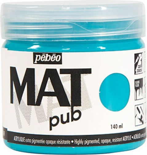 Culori Acrilice E.f Pebeo Mat Pub 140ml Turcoaz Blue