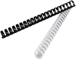 Plastic Spiral 8mm Box 100 Pieces White