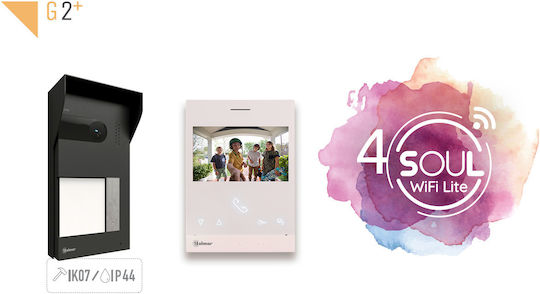 Golmar Kit Θυροτηλεόρασης Soul Art4 Wifi 2 Διαμερισμάτων 4"s5112/art4wh
