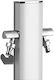 Shiny White Oval Floor Garden Column Two Faucets Base Aquapoint Totem 407b Aquajet