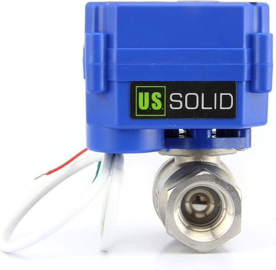 U.s Solid 1/2 Zoll Motor Kugelhahn Edelstahl 2-Wege Elektrischer Ventil 230 Vac Automatischer Rücklauf Nc Uss-mcv-40000000