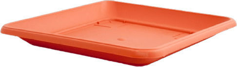 Square Pot Plate Miltoplast Geramica Dilos No 91 26.5 × 26.5 Cm Terracotta