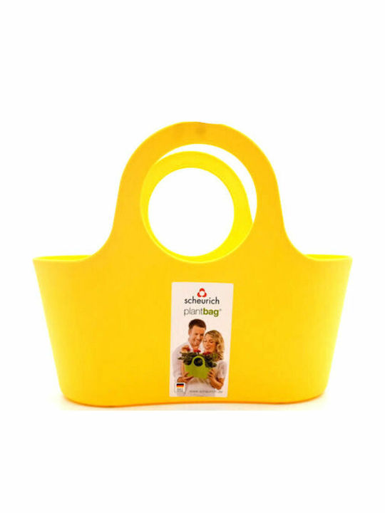 Vază Pentru Plante Din Plastic Formă Geantă 28cm Galbenă Vază Pentru Plante Din Plastic Formă Geantă 28cm Galbenă