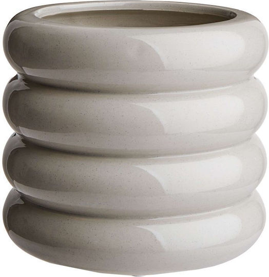 Hoop Plant Pot D14cm Gray Ceramic Diameter 14.5cm Height 13cm