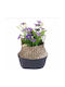 Καλάθι Χειροποίητο Ψάθινο 45cm Natural Home Ν3 Μαύρο