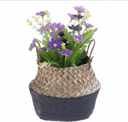 Handmade Wicker Basket 45cm Natural Home N3 Black