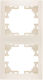 Lezard Switch Frame Double Vertical Beige Mira 701.0300152