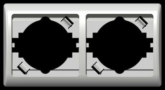 R-2fh Ospel Horizontal Plate 2 Elements White Efekt