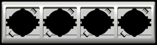 R-4fh Ospel Horizontal Frame 4 Positions White Efekt
