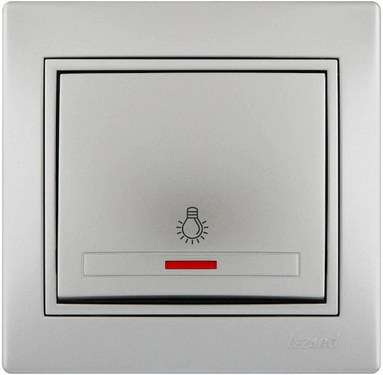 Lezard Staircase Push Button Switch Silver Mira Complete 701.1010113