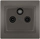 Lezard TV Antenna Socket Pass-Through+Radio+Sat Anthracite Mira Full 701.4141134
