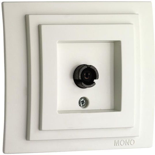Built-in TV Antenna Socket Terminal White Larissa 1905-138-L