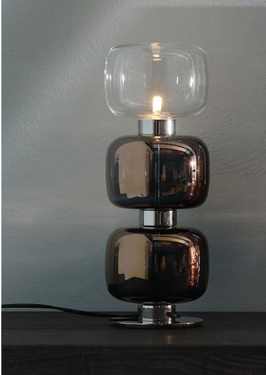 Table Lamp Desktop Glass Bronze Transparent Retro 13xh.44cm Casa Vogue Table Lamp Desktop Glass Bronze Transparent Retro 13xh.44cm Casa Vogue