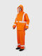 Dock-Long Anorak Wasserdichte Arbeitskleidung Meeresanzug Overall Reflektierende Bänder 3m Hochglanz Orange