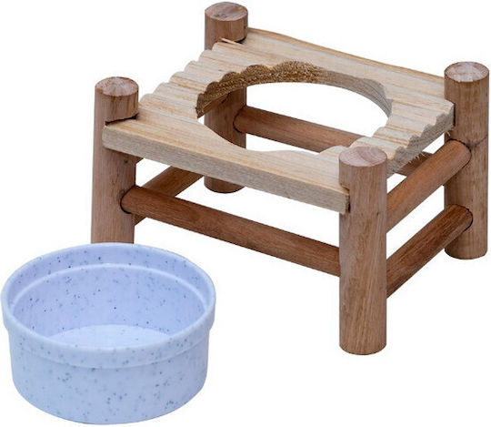 Panama Pet Rodent Stand Wooden Melamine Bowl 14x10x8.5cm/150ml Hobby