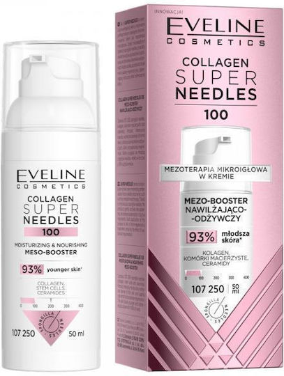 Eveline Collagen Super Needles 100 Mezo Moisturizing Serum Face with Collagen for Revitalization 50ml