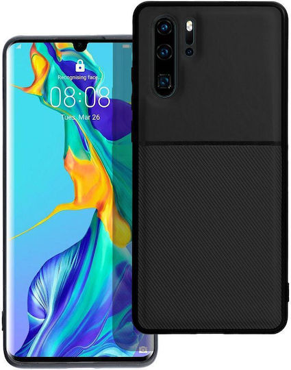 Forcell Umschlag Rückseite Silikon / Kunststoff Schwarz (Huawei P30 Pro)