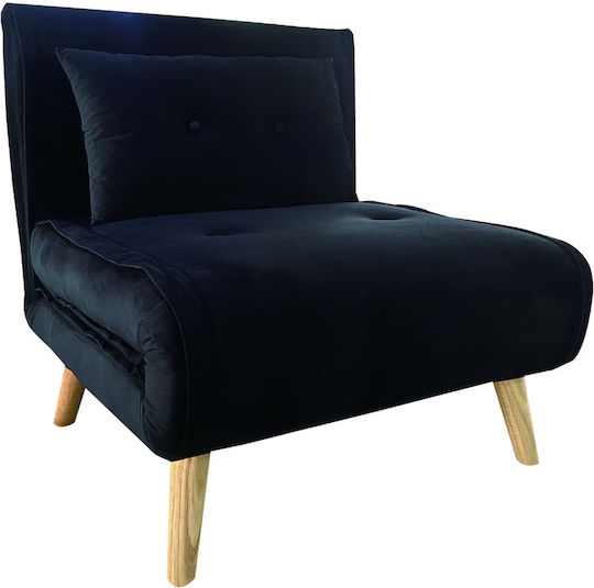 Πολυθρόνα Κρεβάτι 77x80x79cm Μαύρο