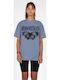 Mj Gonzales Mjg Heavy Oversized Tee Ladies Butterfly Illusion Vintage Blue Fw24 Mjg11916-02428