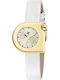 Lip Watches Men's Watch Battery with White Leather Strap