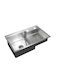 Inter Ceramic Drop-In Spüle Inox B78xT48cm Silber