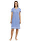 Giota Sommer Damen Nachthemd Light Blue