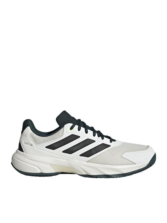 adidas Courtjam Control 3 Men's Tennis Shoes for Clay Courts White