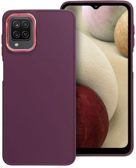 Partner Tele Back Cover Σιλικόνης / Πλαστικό / Tempered Glass Μωβ (Galaxy A12)