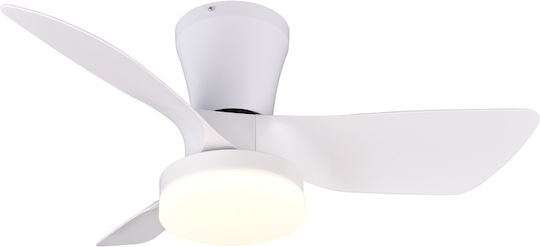 Trio Lighting 76cm Ceiling Fan with Light Fixture White