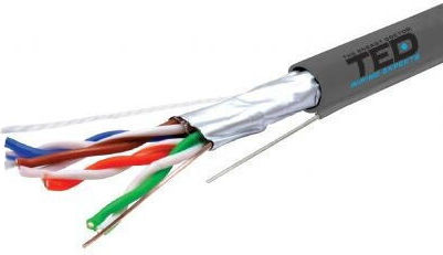Ftp Cat.5e Кабел Солиден Мед 0.5 Pvc Сива Обвивка Барабан 305м Ted Wire Expert Ted002419 Bbb