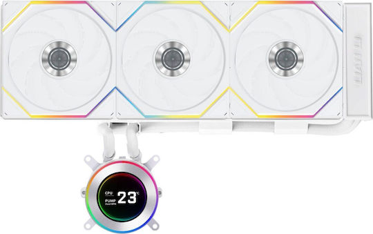 Lian Li Hydroshift II LCD-C 360TL Охлаждане AIO CPU с 3 вентилатора 120mm и RGB осветление бяла