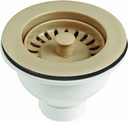 Supapă Chiuvetă Completă Diametru 100mm Bej Supapă Chiuvetă Completă Diametru 100mm Bej