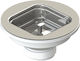 Lb Plast Quadratische Spülbeckenventil 1 1/2" Φ114 Chromer Hebel