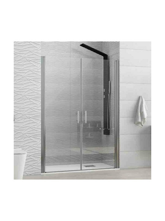 Karag Divider de verandă Duș cu Cu balamale Ușă 80x200cm Sticlă transparentă Chrome
