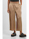 Γυναικεία Παντελόνα σε Loose Εφαρμογή Soft Taupe