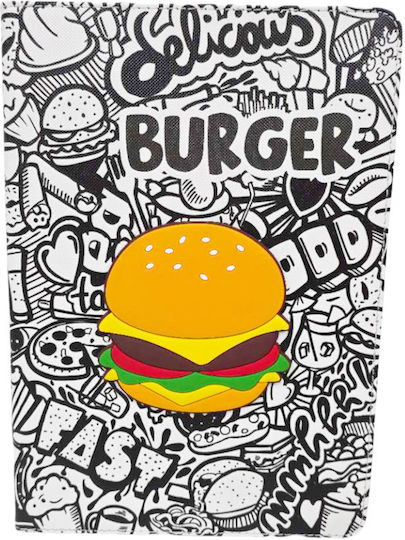 Flip Cover 3D Design Case Pen Slot Galaxy Tab A9 Plus 11'' Burger