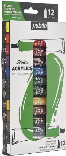 Set 12 Pebeo Studio Acrylfarben 12ml