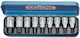 Allen Sockets 1/2 Hexagon Inches Set 9 Pieces Gedore Gb44 3/16 5/8 Gb44