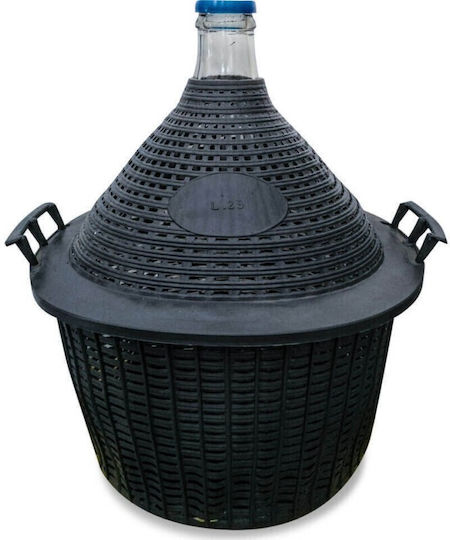 Demijohn Italy Glass Round Cover Gray 25lit