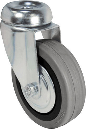 Ruotec Räder Industrielle Drehende mit Bremse Loch Grau Ø100mm