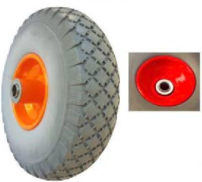 Ρόδες 300-4 Μονό Αφαλό Pu Foam Τρύπα Φ20