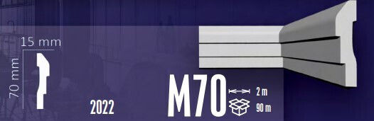 Κορνιζα Πολυστερινης M70 2m Fragmat 40551