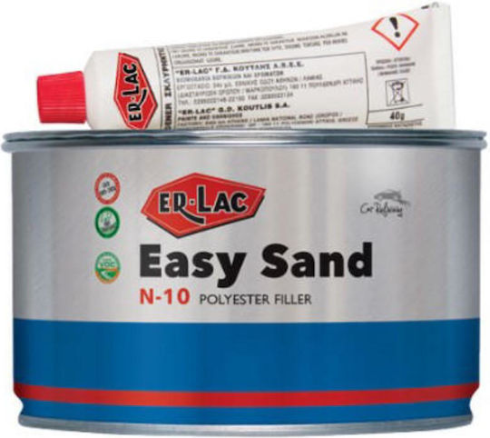 Er-lac Polyester Iron Putty Easy-sand 2 Components 980gr+20gr