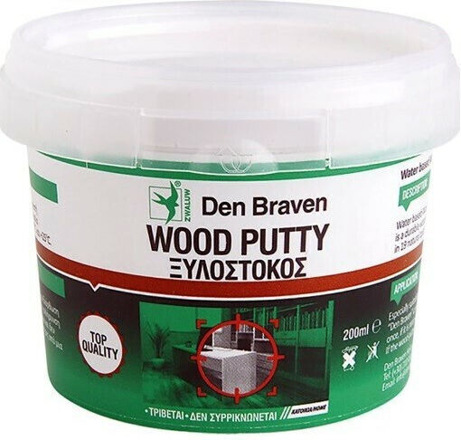 Wood Putty Water Den Braven 0.20kg Dark Walnut 189-609a#karsk