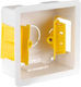 Plastik Anschlussdose 83x83x36 Trockenbau Gipskarton Gang-Back Box