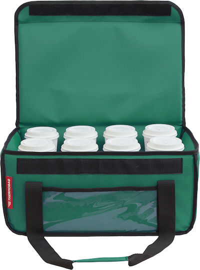 Thermal Coffee Delivery Bag Transport Cooler Up To 8 + 3 Coffee Or 30 Litres Green
