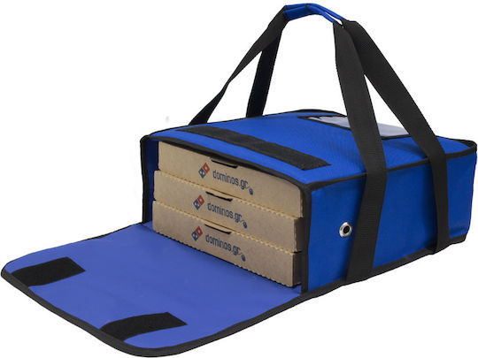 Geantă Izotermică Sac Termic Pentru Livrarea De Pizza Cu Mânere 3 Mari Albastre