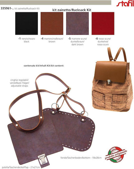 Backpack Tasche Erstellungsset Rote Farbe Kode 6 Stafil